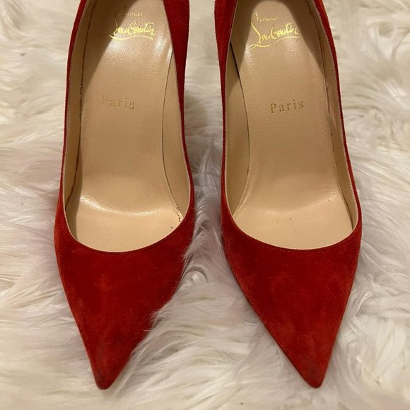 Christian Louboutin Red Suede So Kate 120mm Pumps SZ 37 - Picture 2 of 8